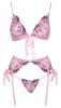 Kissable rose embroidered lingerie set