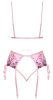 Kissable rose embroidered lingerie set