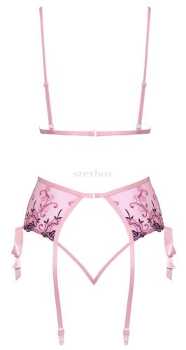 Kissable rose embroidered lingerie set