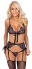 Kissable Pink-purple embroidered bra set