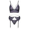 Cottelli 3-piece lace lingerie set