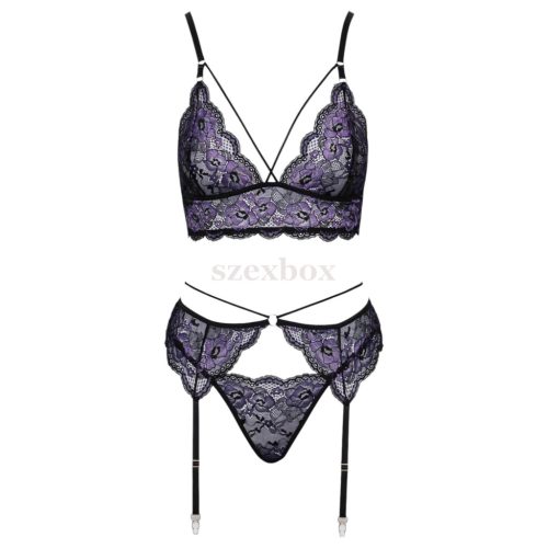 Cottelli 3-piece lace lingerie set