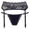 Lace garter with thong S
