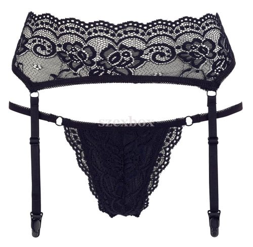 Lace garter with thong S