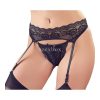Lace garter with thong L