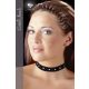 Velvet rhinestone neck strap