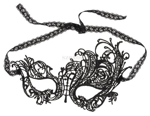 Cottelli - Embroidered asymmetric mask (black)