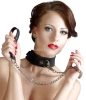 Bad Kitty - Silicone collar with leash (black)