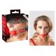 Bad Kitty - silicone mouthguards imitation leather with strap (red)
