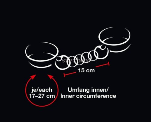 Bad Kitty - heart shackles (black-red)