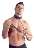 Bad Kitty - spiked studded collar with leash (black)
