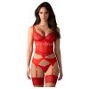 Obsessive Cupide Desir Lace Red Set