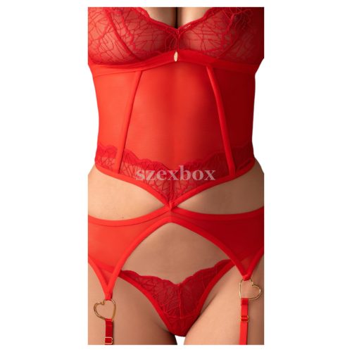 Obsessive Cupide Desir Lace Red Set