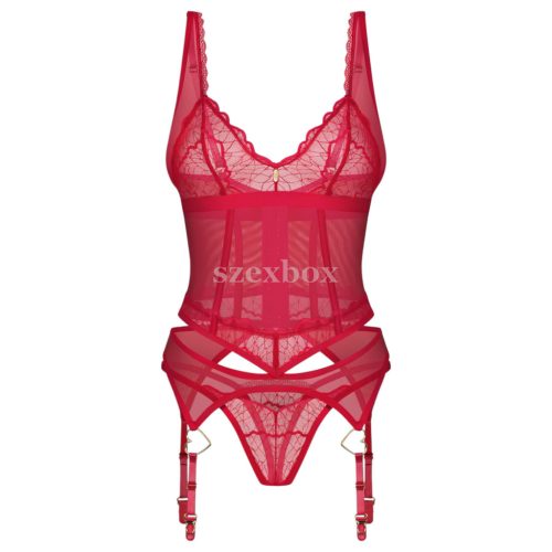 Obsessive Cupide Desir Lace Red Set