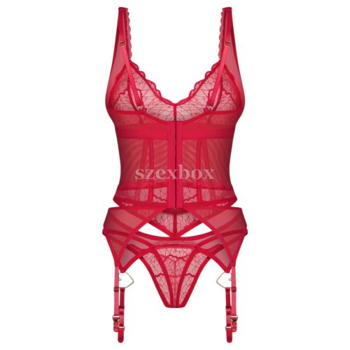 Obsessive Cupide Desir Lace Red Set