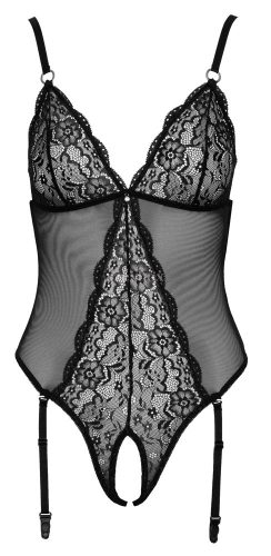 Cottelli garter lace open body