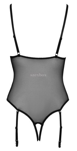 Cottelli garter lace open body