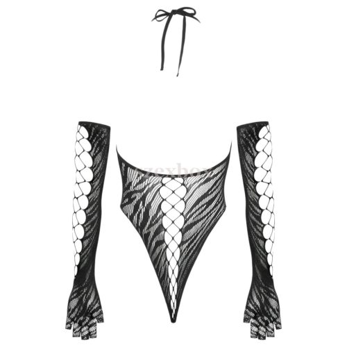 Cottelli body with gloves black S-L