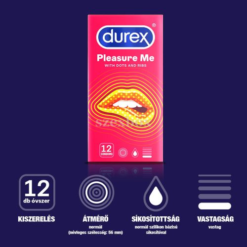 Durex PleasureMe bordás-pontozott óvszer 12db