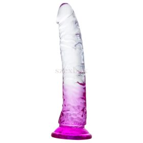 Clamp-on dildo 18cm purple-translucent