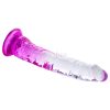 Clamp-on dildo 18cm purple-translucent