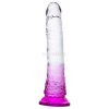 Clamp-on dildo 18cm purple-translucent