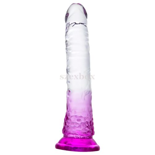 Clamp-on dildo 18cm purple-translucent