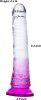 Clamp-on dildo 18cm purple-translucent