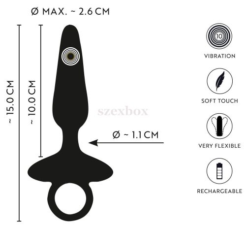 ANOS vibrációs anál plug – rugalmas, újratölthető