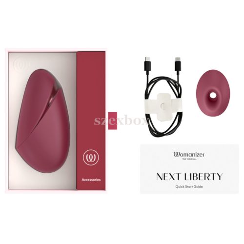Womanizer Next Liberty Piros – Kompakt léghullámos csiklóizgató