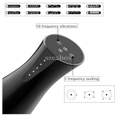 B6 vibrációs, melegítős, szopó maszturbátor