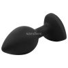 Sexbox silicone anal plug with heart-shaped pink stone Ø27mm