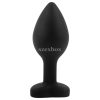 Sexbox silicone anal plug with heart-shaped pink stone Ø27mm