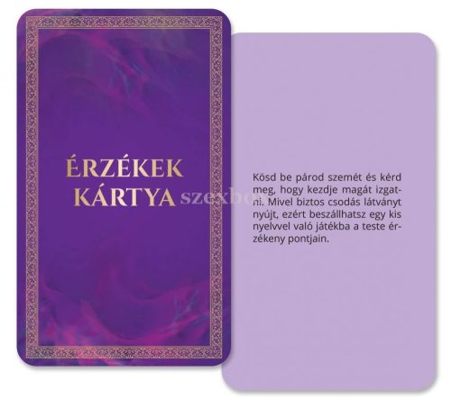 Érzékek Játéka felnőtt társasjáték