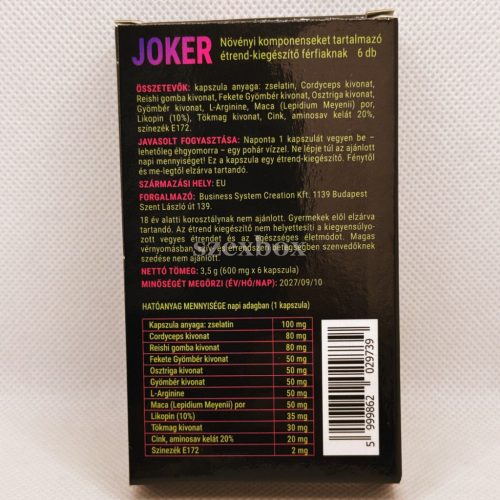 JOKER – Alkalmi potencianövelő kapszula férfiaknak