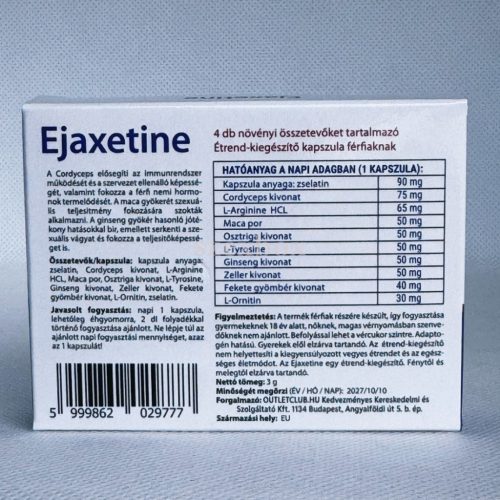EJAXETINE késleltető és potencianövelő kapszula