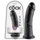 King Cock 9 tapadótalpas dildó 23cm fekete