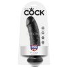 King Cock 9 tapadótalpas dildó 23cm fekete