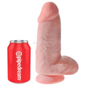   King Cock 9 Chubby natural dildo – extra thick, suction cup base