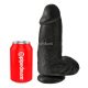 King Cock 9 Chubby black dildo – extra thick, suction cup base