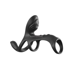   Vibrating penis ring with ball ring, g-spot and Perineum stimulator
