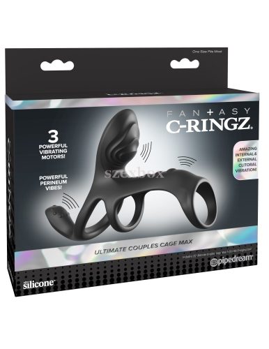 Vibrációs péniszgyűrű heregyűrűvel , g-pont és gát izgatóval