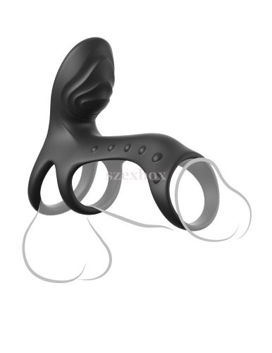 Vibrációs péniszgyűrű heregyűrűvel és g-pont izgatóval
