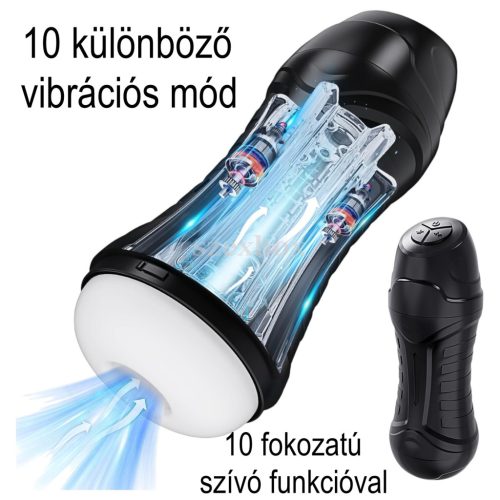 HotBox szívó-rezgő maszturbátor – dupla élvezet
