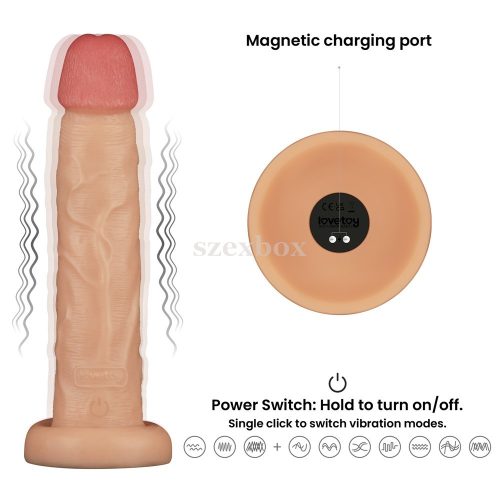HotBox vibrating lifelike 10' dildo with suction cup