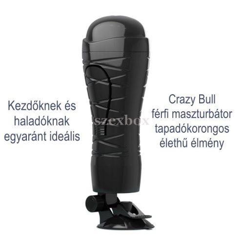 Crazy Bull férfi maszturbátor – tapadókorongos, élethű élmény