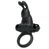 Vibrating bunny penis ring black