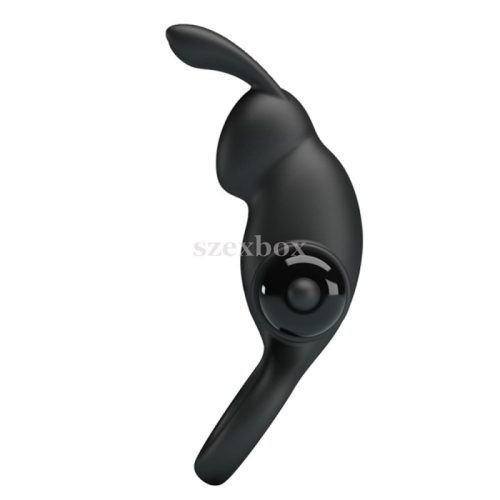 Vibrating bunny penis ring black