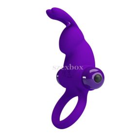 Bunny vibrating penis ring purple