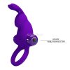 Bunny vibrating penis ring purple